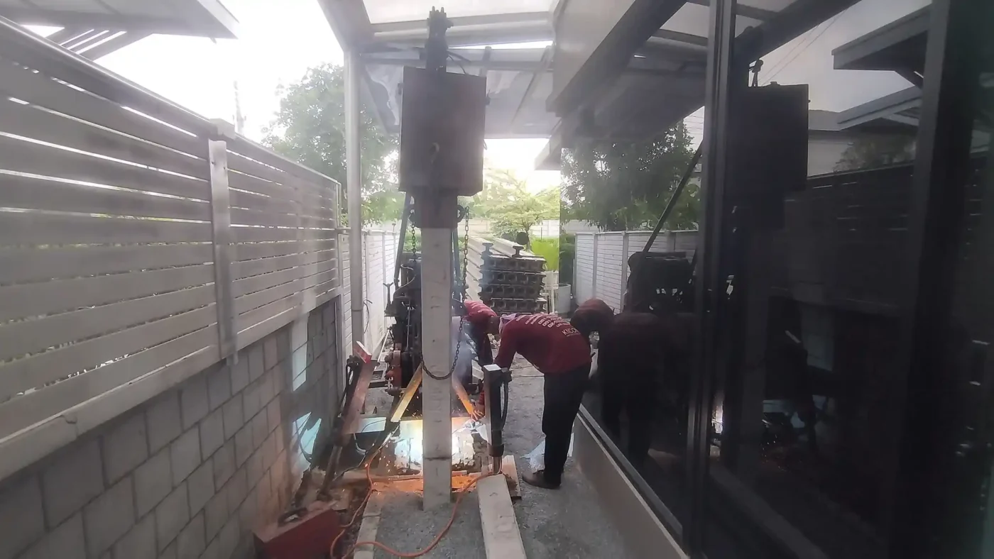 ผลงานตอกเสาเข็มไมโครไพล์
