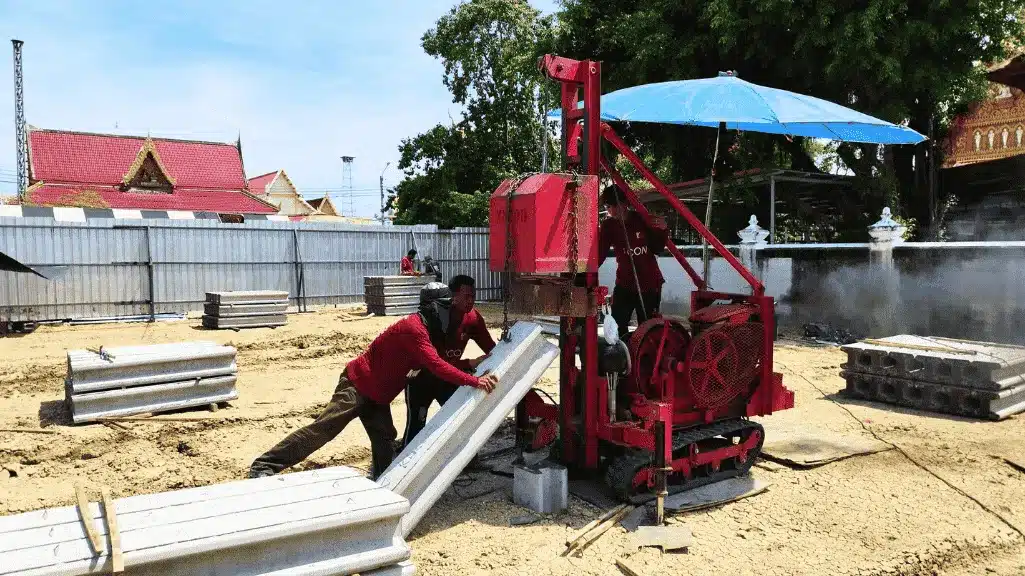 ผลงานตอกเสาเข็มไมโครไพล์