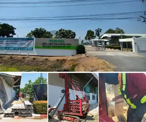 หน้างานไมโครไพล์ บริษัท มาซูม่า ลาดหลุมแก้ว